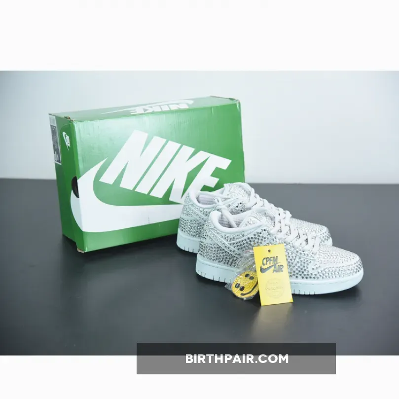 Nike Dunk Low Cactus Plant Flea Market Swarovski Crystals Silver #nike dunk flea market