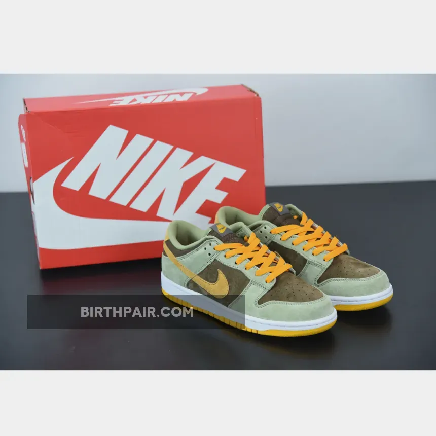 Nike Dunk Low Dusty Olive DH5360-300 #yellow and brown dunks