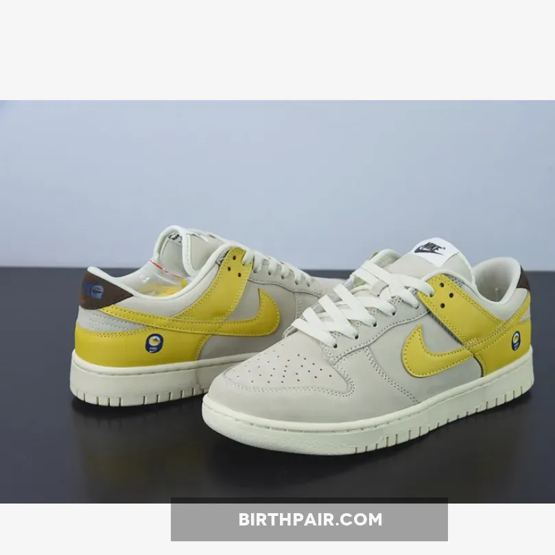 Banana Dunks Low, Nike Dunk Low Banana Coconut Milk/Vivid Sulfur-Cacao Wow