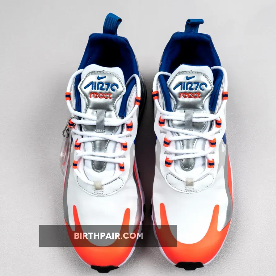 Orange 270 / Nike Air Max 270 React White/Racer Blue/Flash Crimson