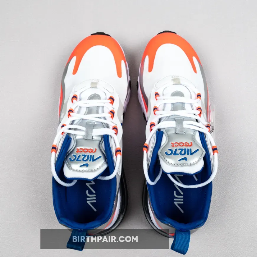 Orange 270 / Nike Air Max 270 React White/Racer Blue/Flash Crimson