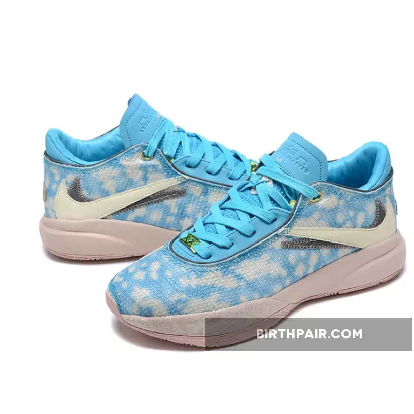 Nike LeBron 20 'All-Star' Blue Lightning/Coconut Milk-Iron Grey / Nike Lebron 20 Vivid Purple