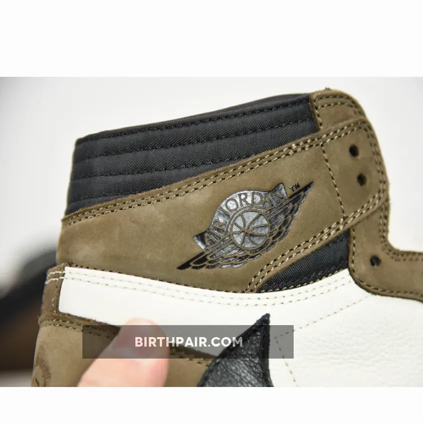 Travis Scott Shoes Air Jordan 1 High OG TS SP 'Travis Scott' Sail/Dark Mocha-University Red Unisex AJ1