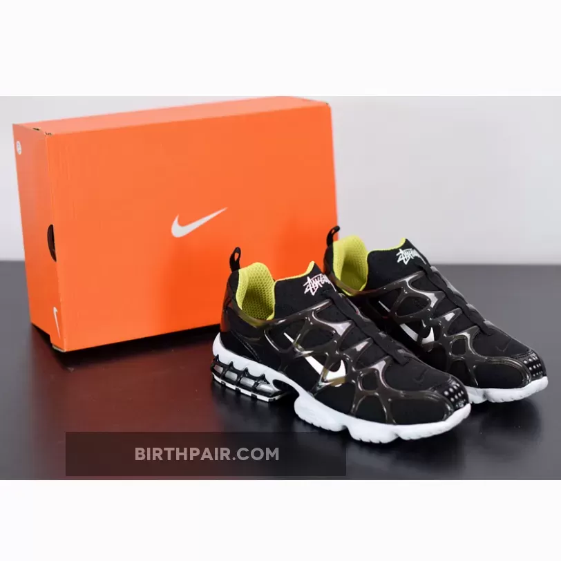 Stussy X Nike Air Zoom Spiridon KK Black/White-Bright Cactus CJ9918-001 Online Sale