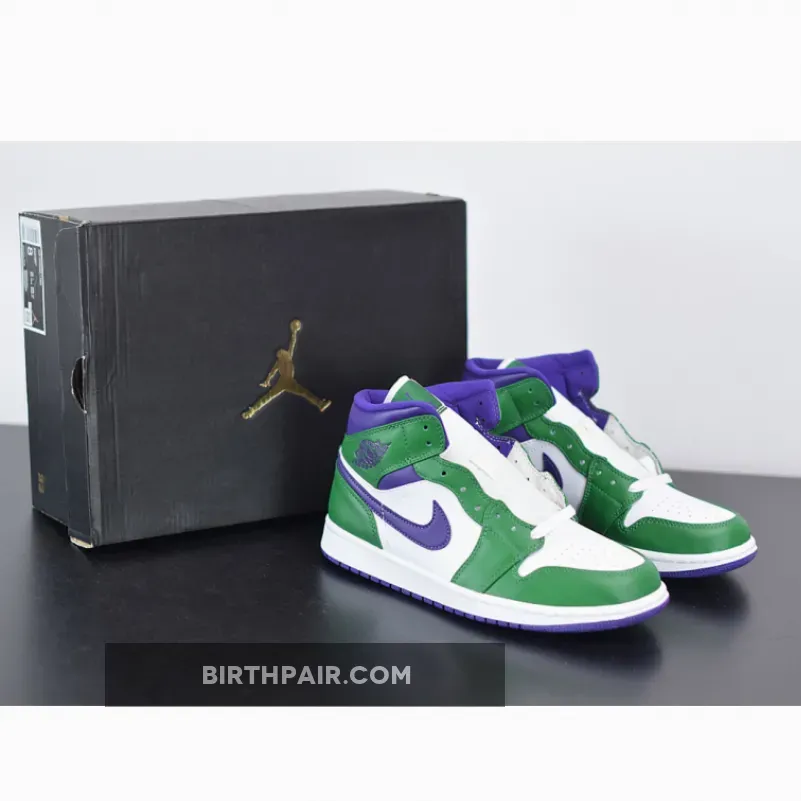 Hulk Jordan 1 Jordan 1 Mid Hulk Green Purple 554724-300