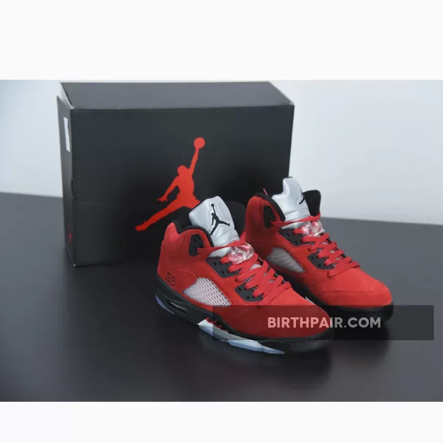 Red 5s Jordans - Air Jordan 5 Retro 'Raging Bull Red 2021' DD0587-600