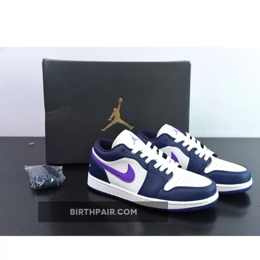 Air Jordan 1 Low Sail And Purple DC0774-502 For Sale