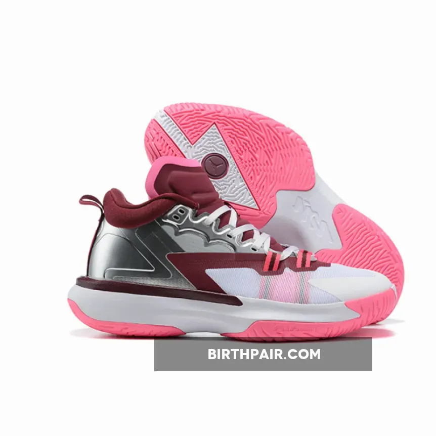 Jordan Zion Pink Jordan Zion 1 'Marion' White/Hyper Pink-Dark Beetroot-Metallic Silver