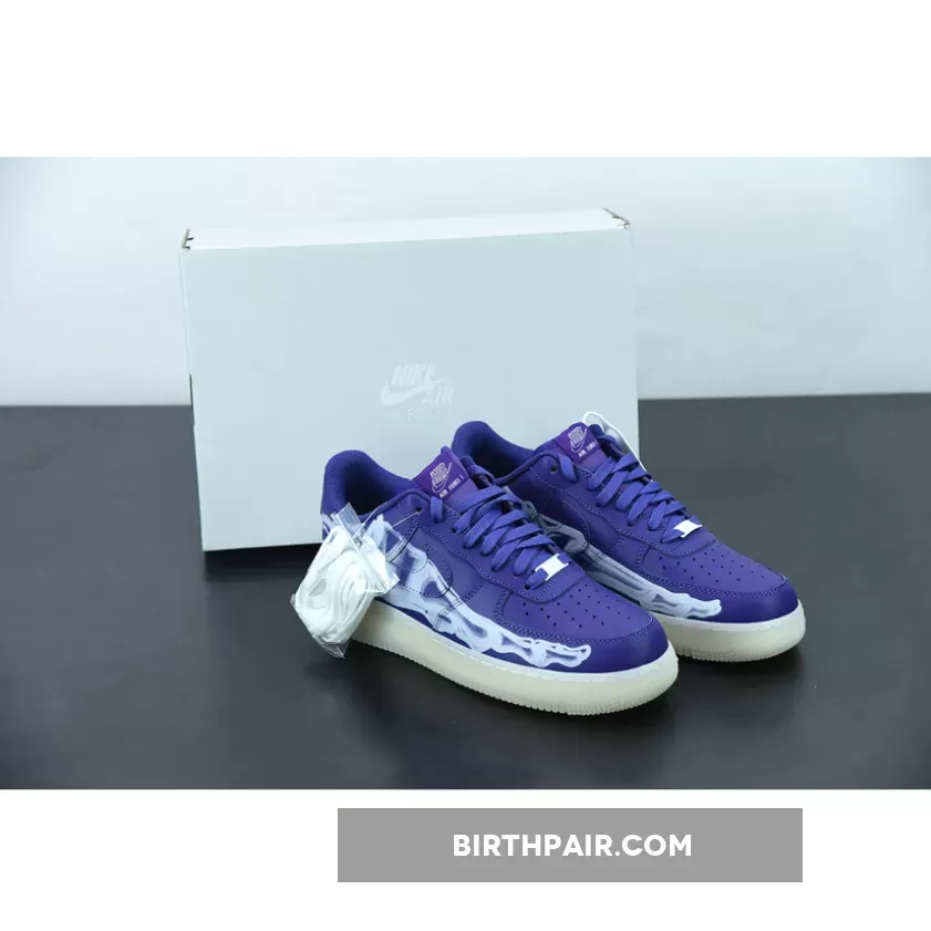 Nike Air Force 1 Violette / Nike Air Force 1 Low 'Skeleton' Court Purple White