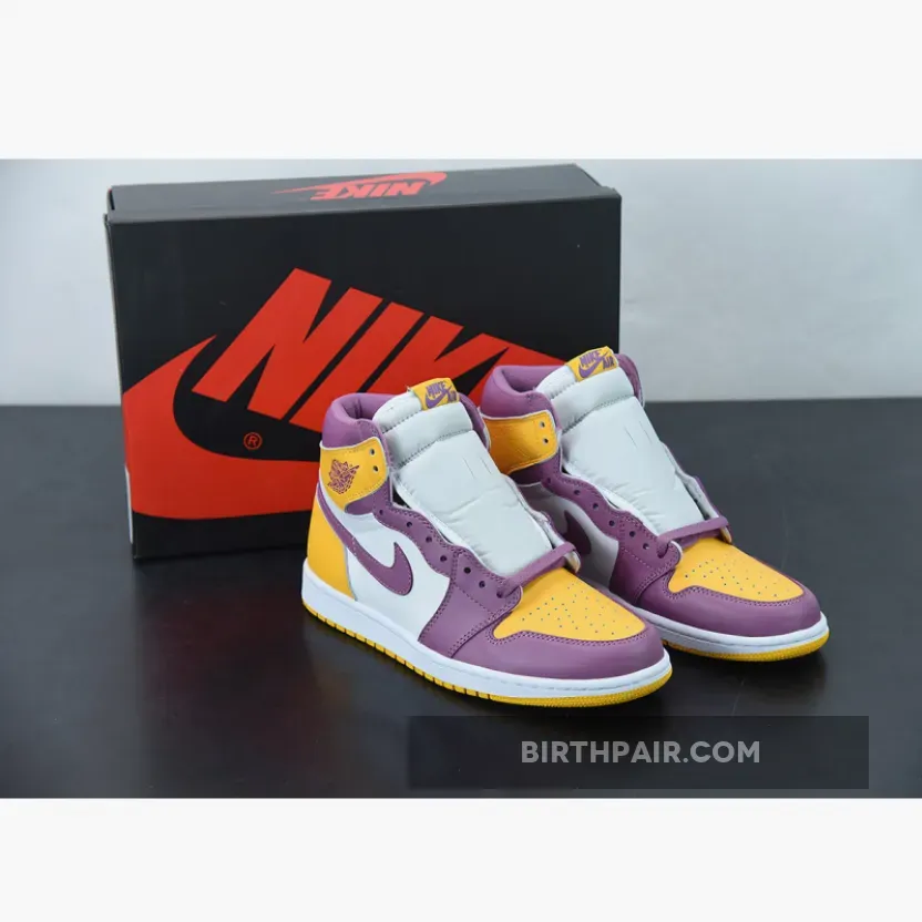 University Gold And Light Bordeaux Jordan 1 - Air Jordan 1 High Brotherhood 555088-706