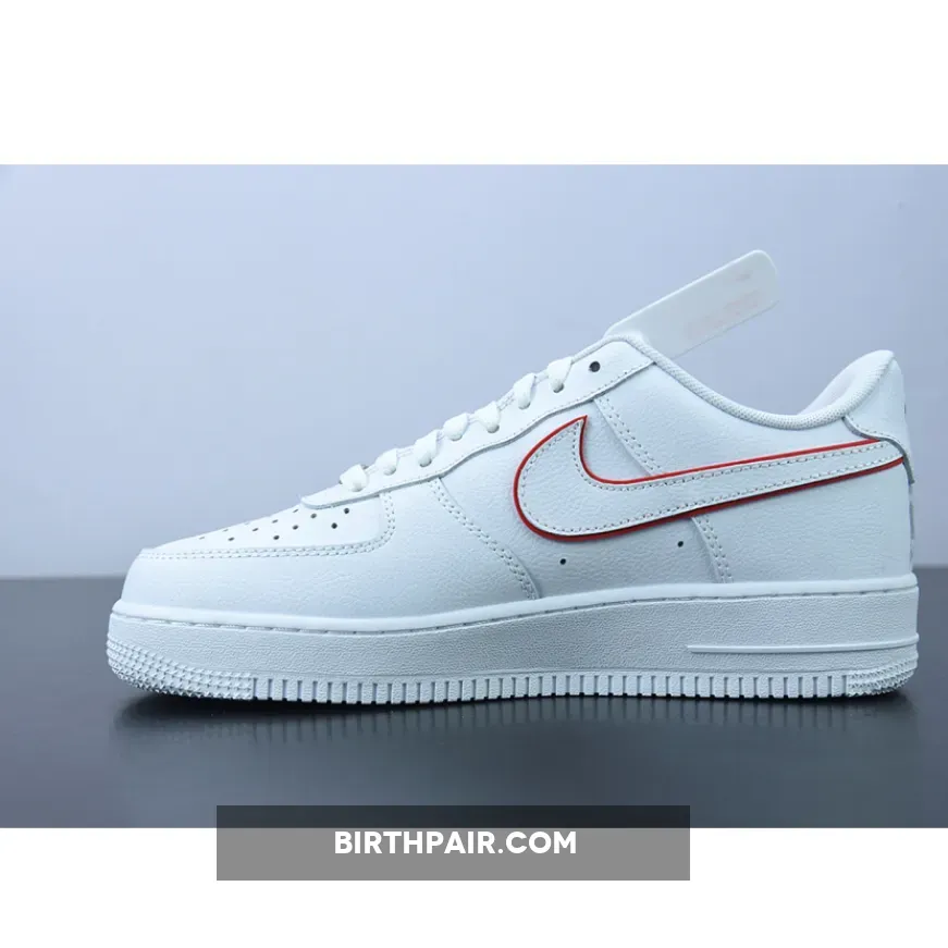 Nike Air Force 1 Low 'Just Do It' White Red / nike air force 1 just do it white