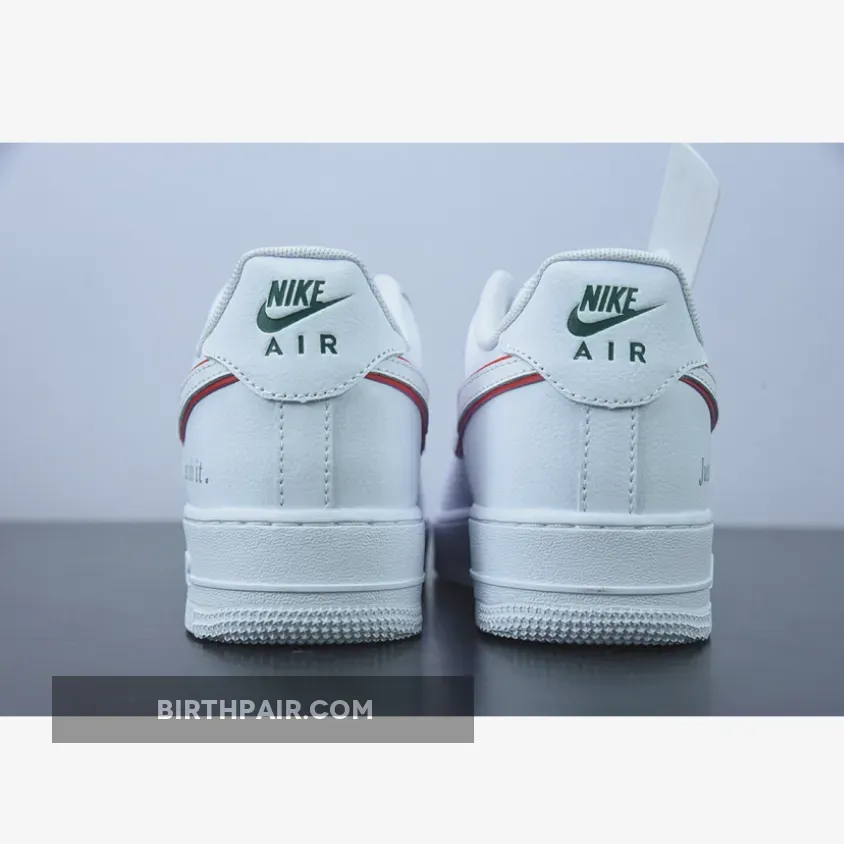 Nike Air Force 1 Low 'Just Do It' White Red / nike air force 1 just do it white