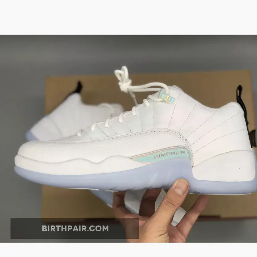 Air Jordan 12 Low 'Easter' White/White-Multi-Color Jordan 12s Low Top