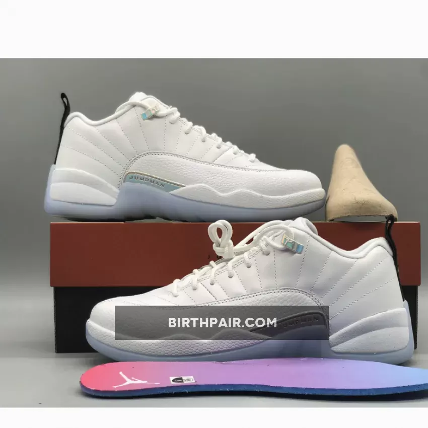Air Jordan 12 Low 'Easter' White/White-Multi-Color Jordan 12s Low Top