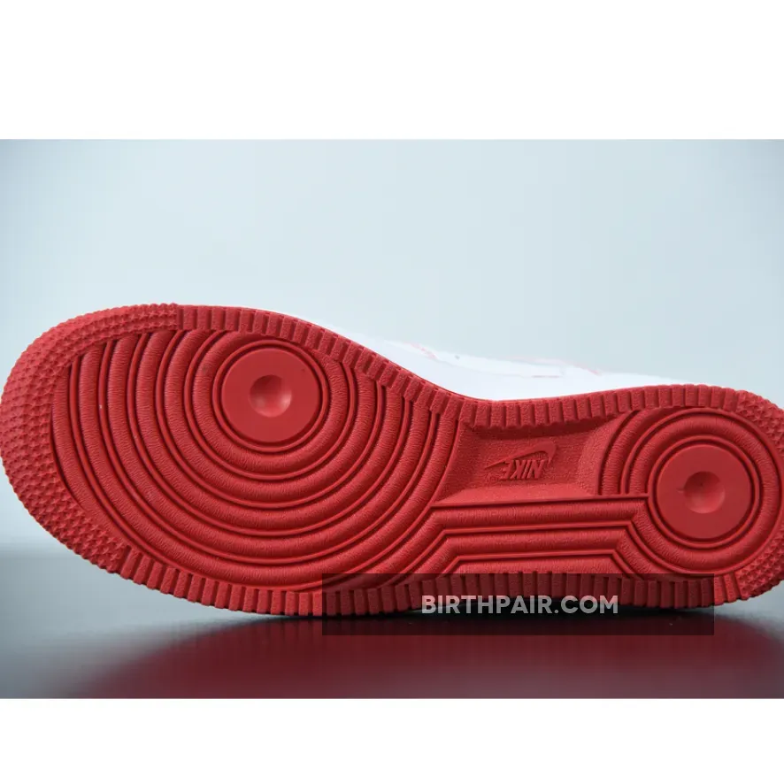 Nike Air Force 1 White University Red Stitch #Nike Air Force Stitch