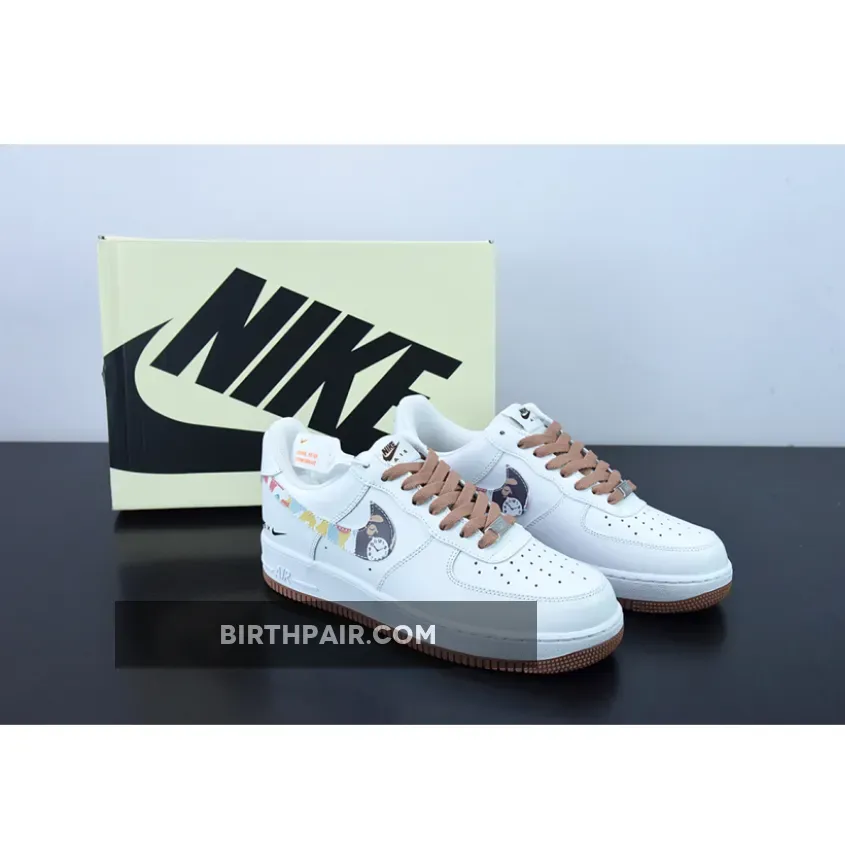 Nike Air Force 1 Low White Brown Online 1675864388