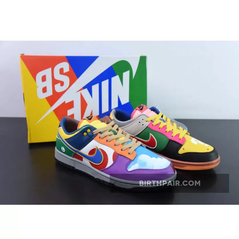 Mario Dunk / Nike Dunk Low 'What the Super Mario' Custom