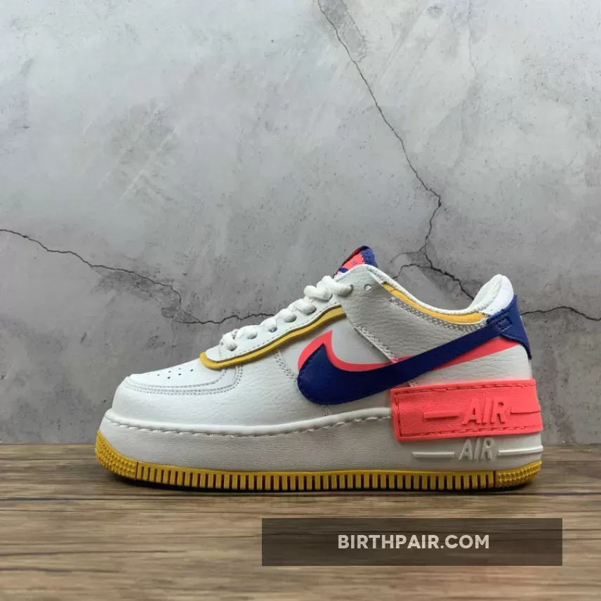 White Crimson / Nike Air Force 1 Shadow Dark Sulfur
