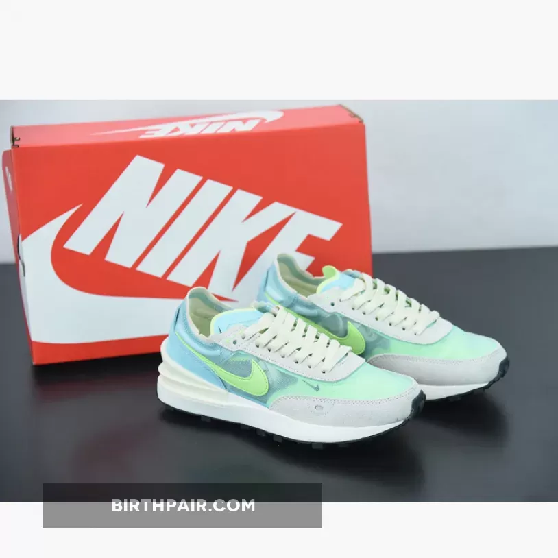 Nike Waffle One Sail/Scream Green/Blue DC2533-401 Green Waffle One