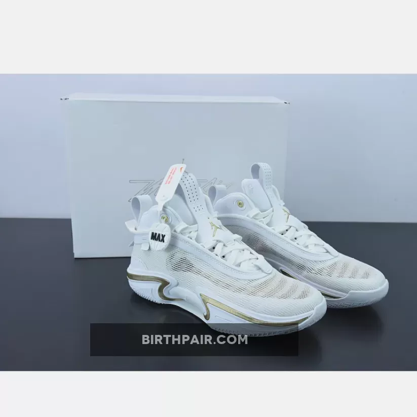Air Jordan 36 White Gold / jordan 36 black