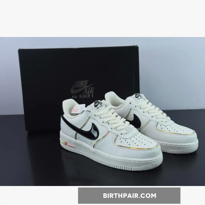 Nike Air Force 1 Low White Black Multi-Color For Sale