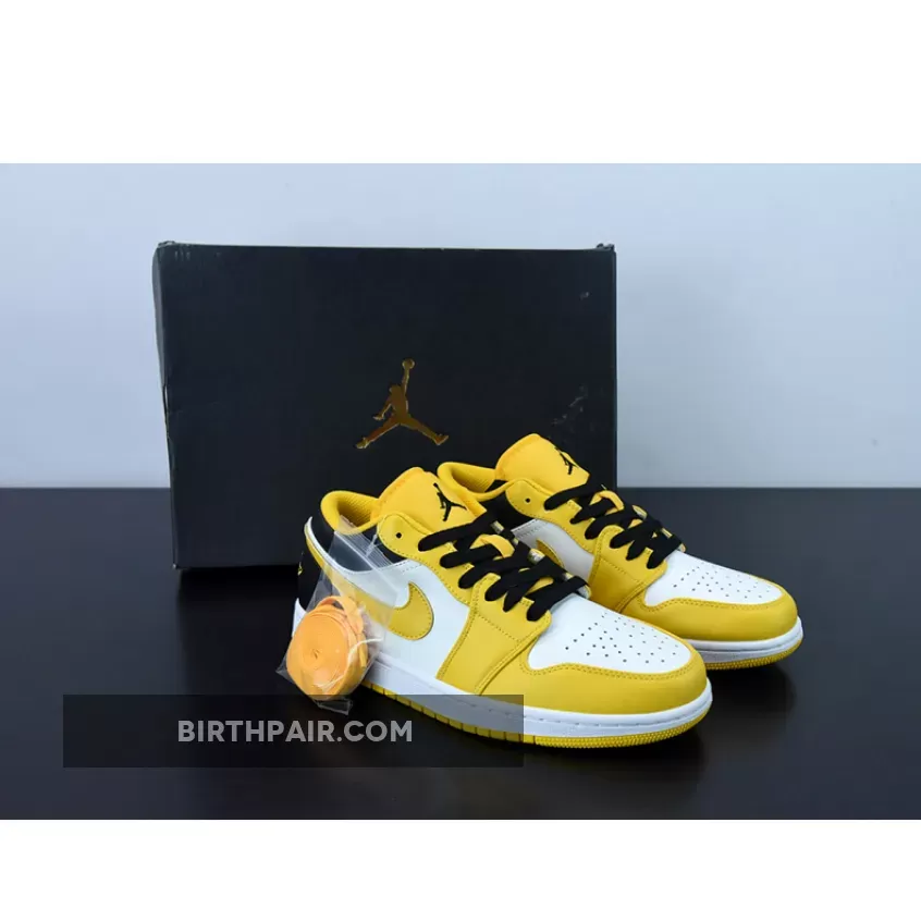 Air Jordan 1 Low 'Taxi' University Gold/White/Black 553560-701 Jordan 1 Low Taxi