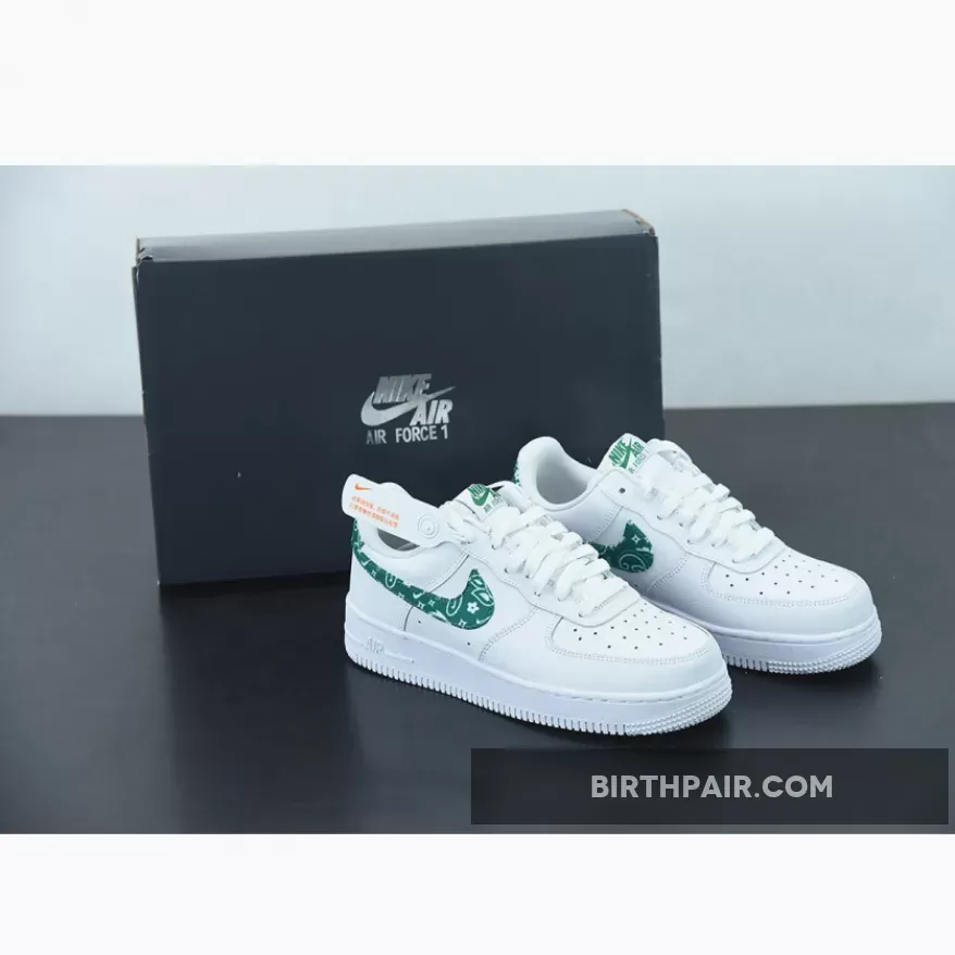 Nike Air Force 1 Low 'Green Paisley' / nike af1 white and green