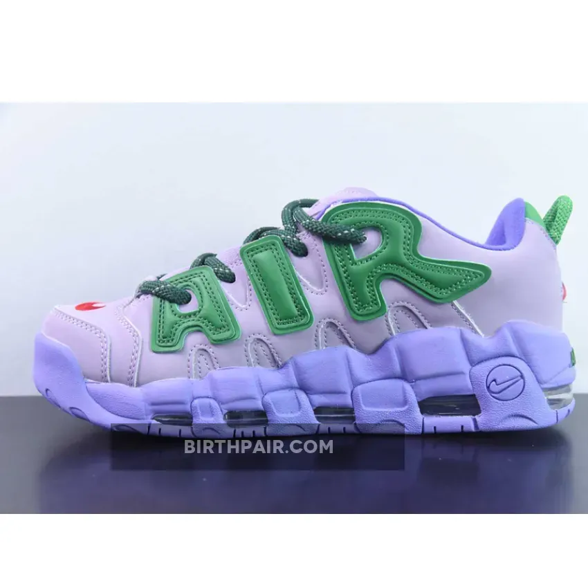 AMBUSH x Nike Air More Uptempo Lilac/Apple Green-University Red