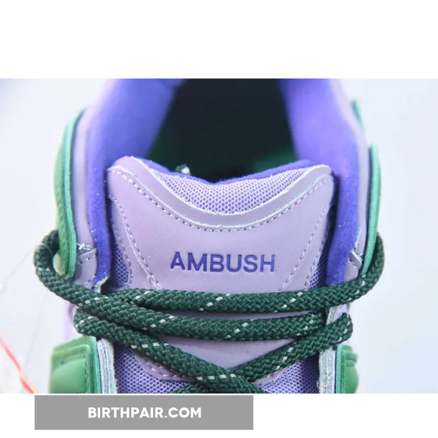 AMBUSH x Nike Air More Uptempo Lilac/Apple Green-University Red
