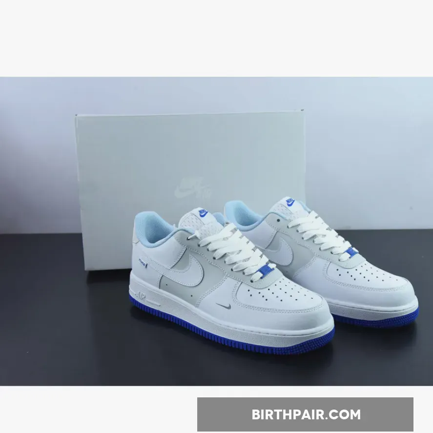 Gray And Blue Air Force Ones Nike Air Force 1 Low GS White Grey Blue