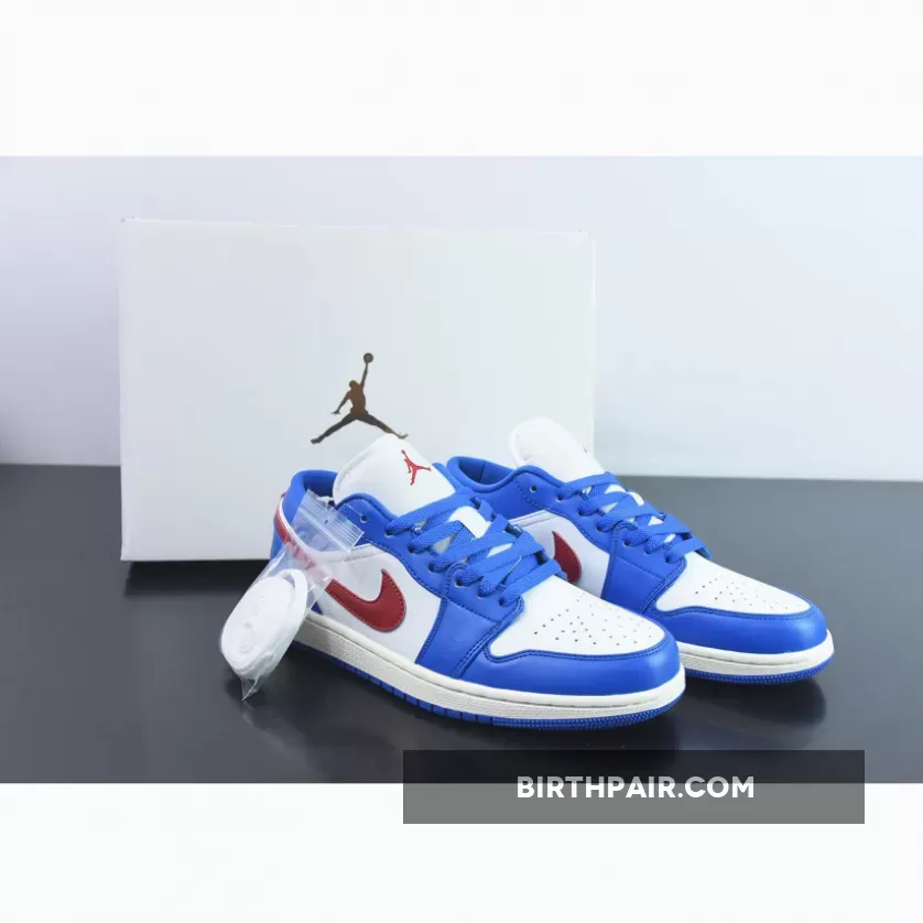 Air Jordan 1 Low Sport Blue/Gym Red-White DC0774-416 Brand New