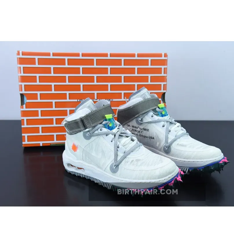 Af1 Mid Off White / Off-White x Nike Air Force 1 Mid White/Clear-White