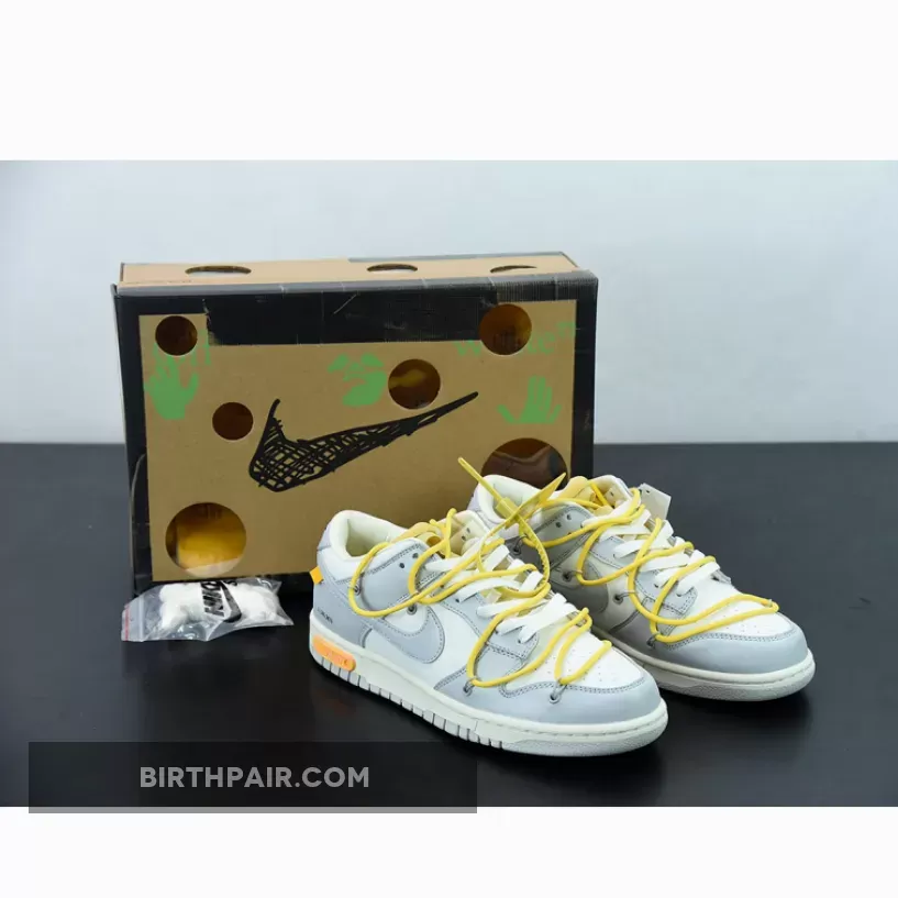 Off-White x Nike Dunk Low White Yellow Lot 29 / Lot 29 Dunks