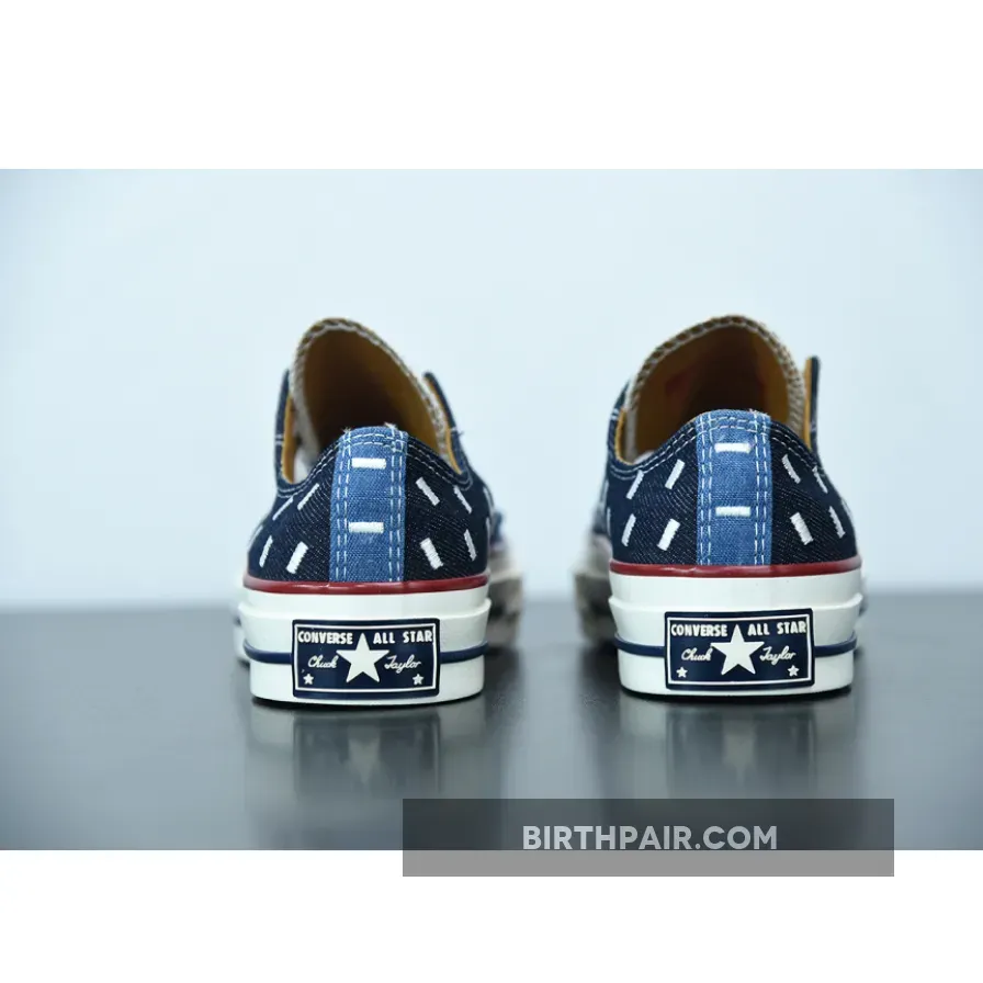 Converse Chuck 70 Midnight Navy Converse Indigo Boro Chuck 70 Low Top Midnight Navy/Egret/Garnet