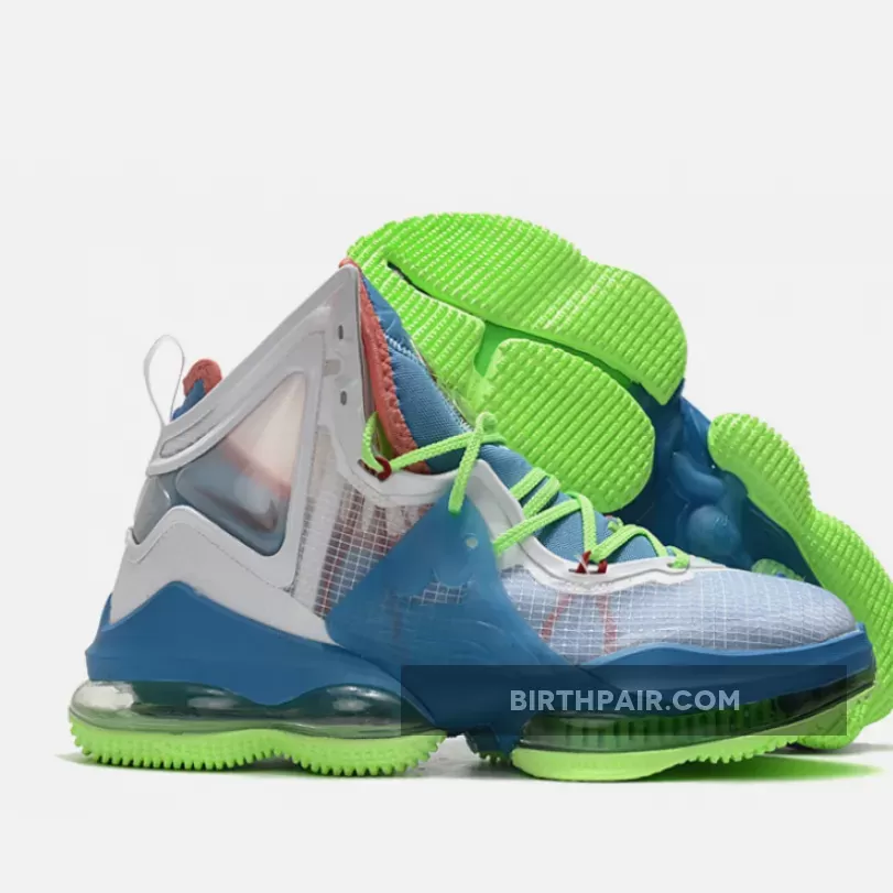 Nike LeBron 19 Dutch Blue/Pomegranate/Lime Glow/White DC9339-400