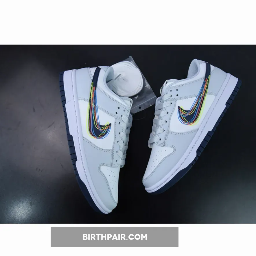 Nike Dunk Low 3D Swoosh White Grey #3d Swoosh Dunk Low