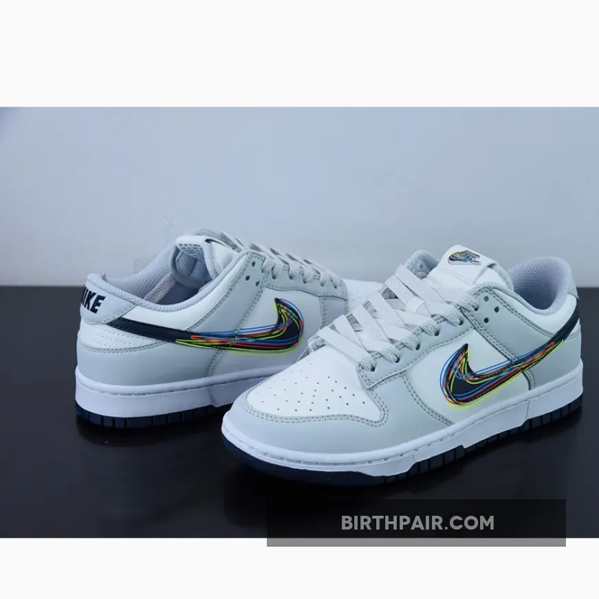 Nike Dunk Low 3D Swoosh White Grey #3d Swoosh Dunk Low