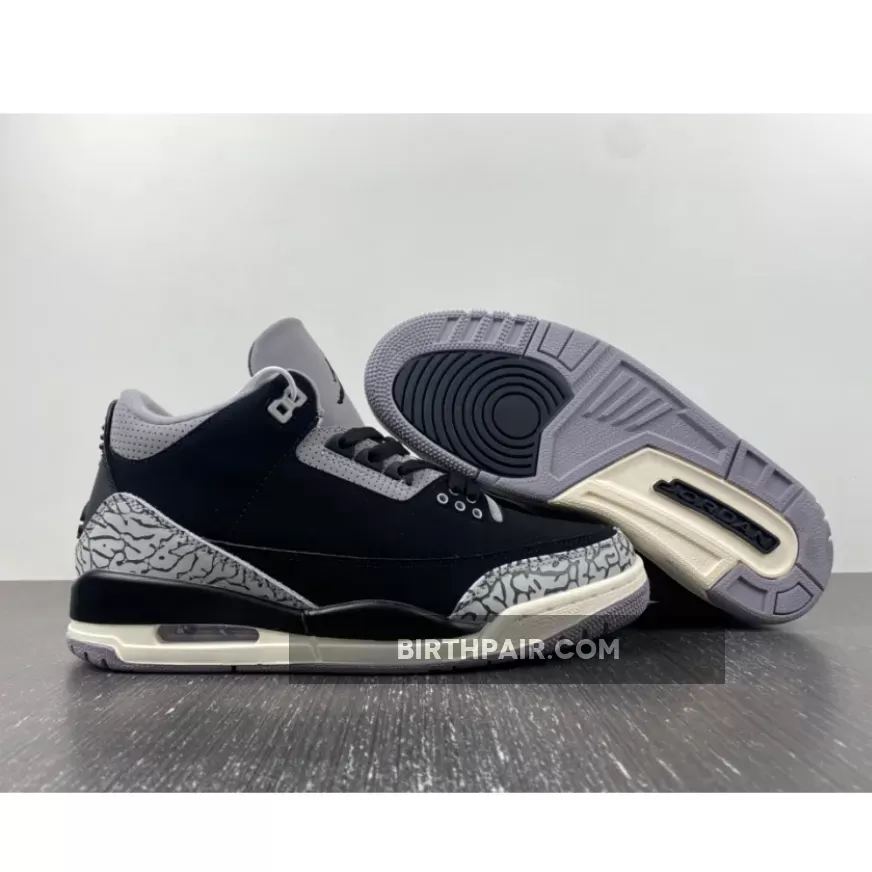 Jordan 3 Oreo Black Air Jordan 3 Off Noir/Black-Coconut Milk-Cement Grey