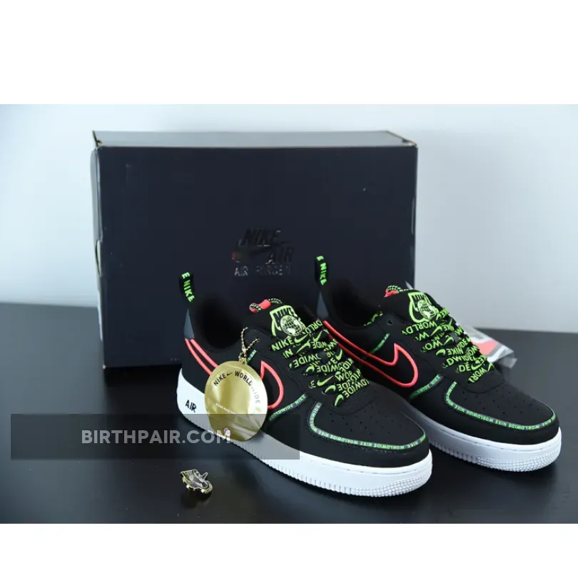 Nike Air Force 1 Low 'Worldwide' White / Air Force 1 Black And Green
