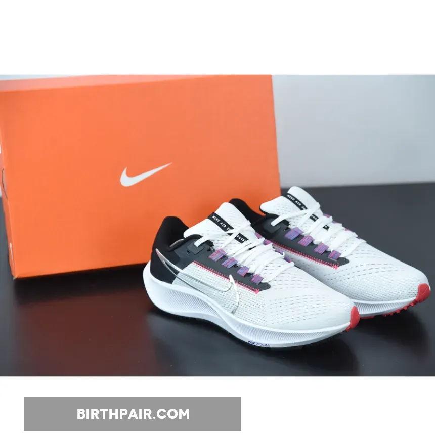 Nike Air Zoom Pegasus 38 White/Black/Flash Crimson/Metallic Silvery Is Zoom The Black Flash CW7358-101