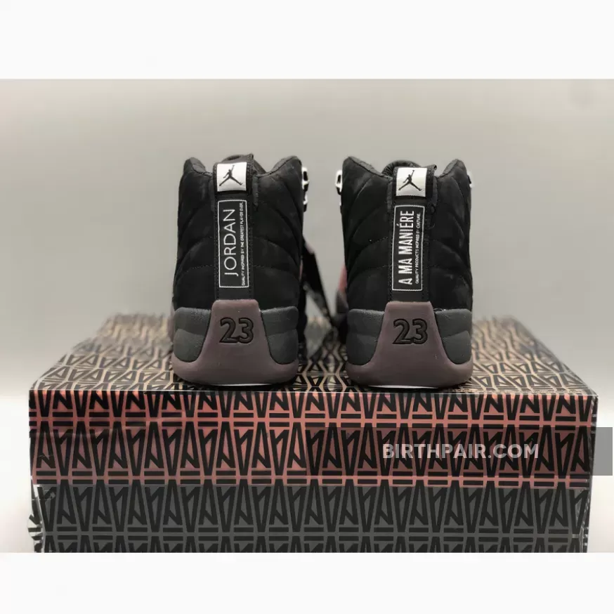 La Ma Maniere A Ma Maniére x Air Jordan 12 Black/Black-Burgundy Crush
