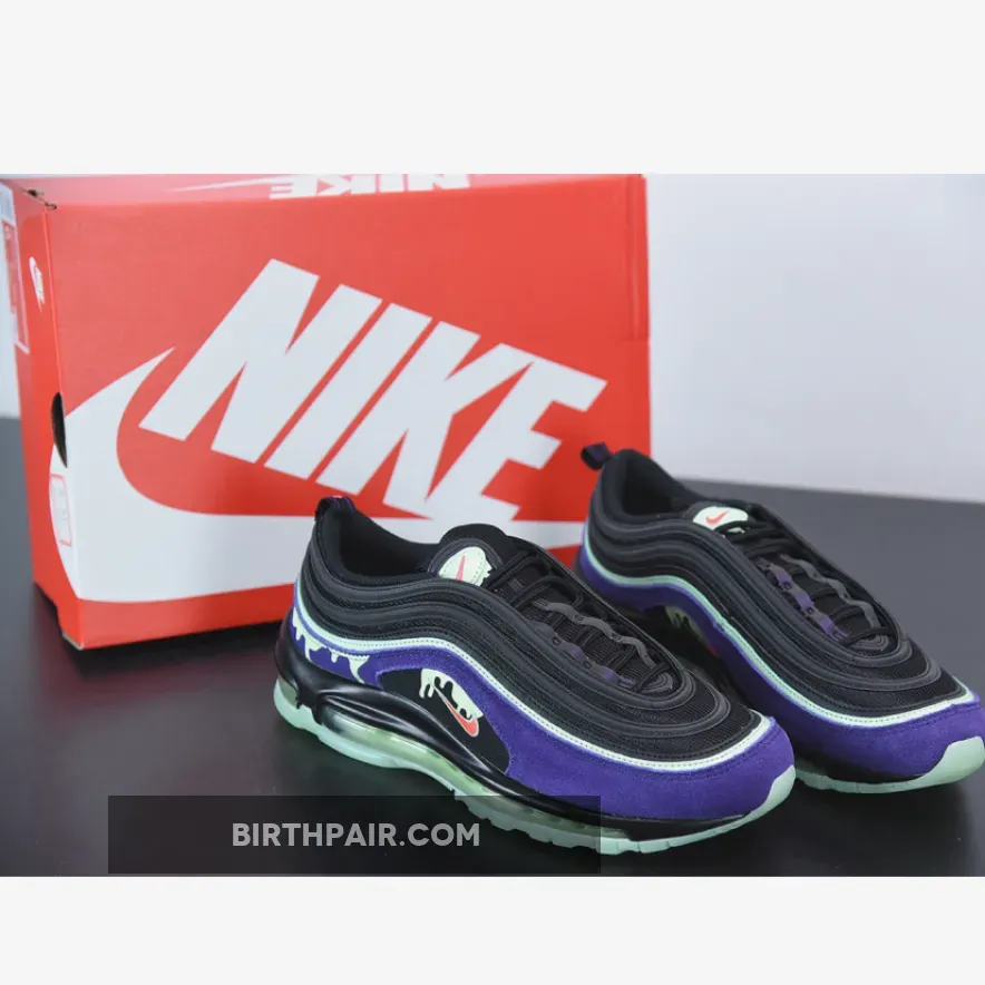 Slime Nike Shoes / Nike Air Max 97 Slime Halloween Purple Black