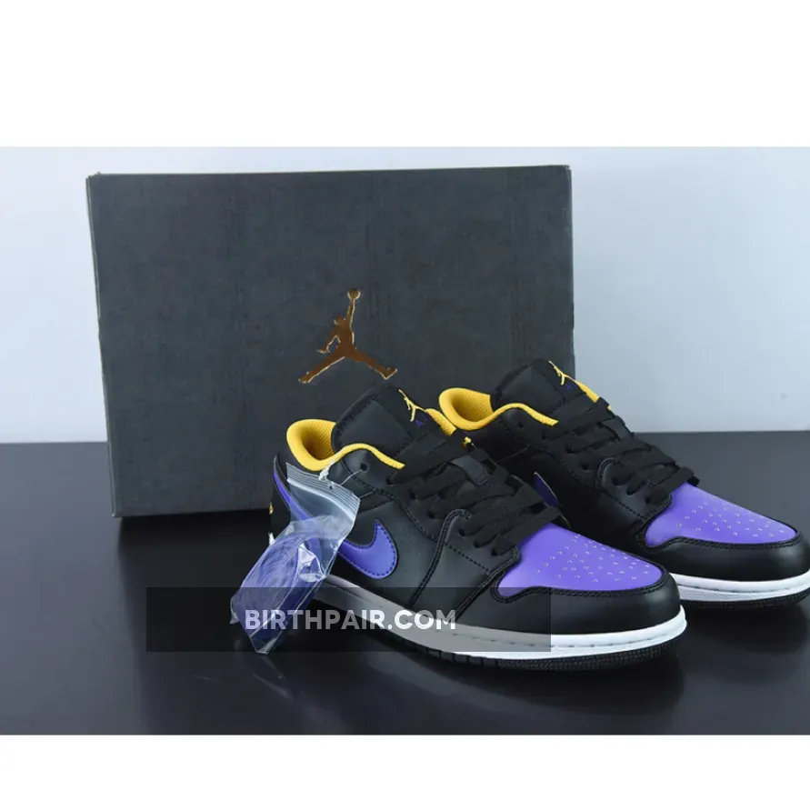 Air Jordan 1 Low Lakers Laker Jordan Shoes 553558-075