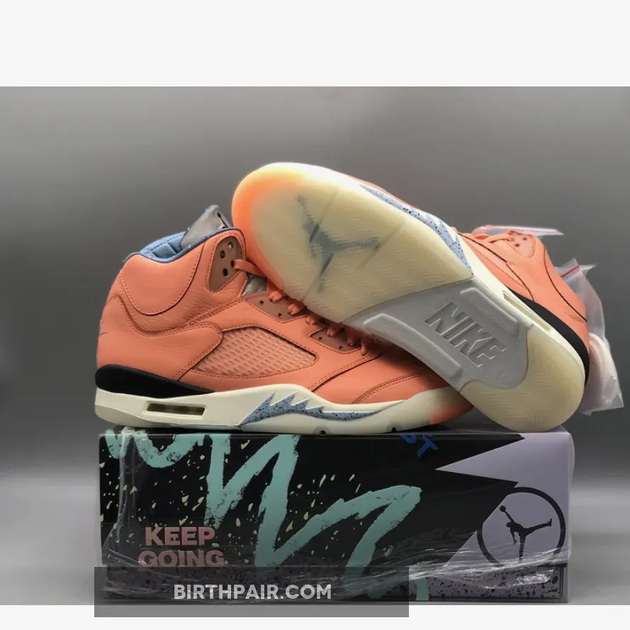 DJ Khaled x Air Jordan 5 Crimson Bliss/Sail/Leche Blue DV4982-641 Retro 5 White Pink Orange