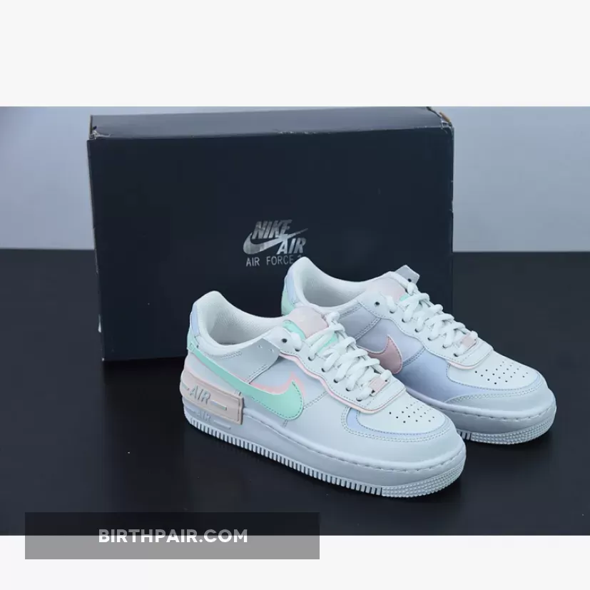 Mint Air Force / Nike Air Force 1 Shadow White/Atmosphere-Mint Foam-Football Grey