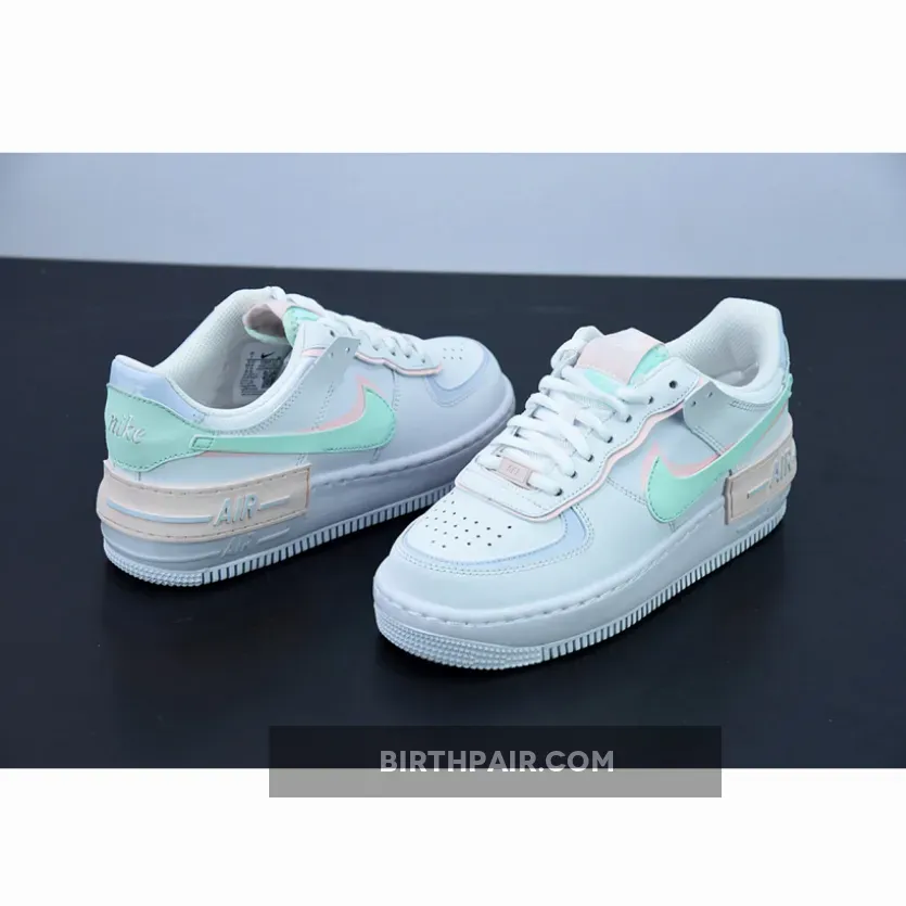 Mint Air Force / Nike Air Force 1 Shadow White/Atmosphere-Mint Foam-Football Grey