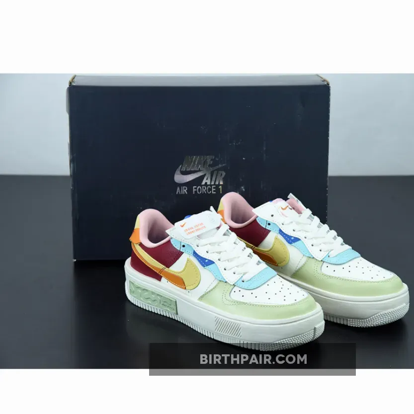 Air Force 1 Pomegranate Nike Air Force 1 Fontanka Sail/Sunset/Pomegranate/Saturn Gold