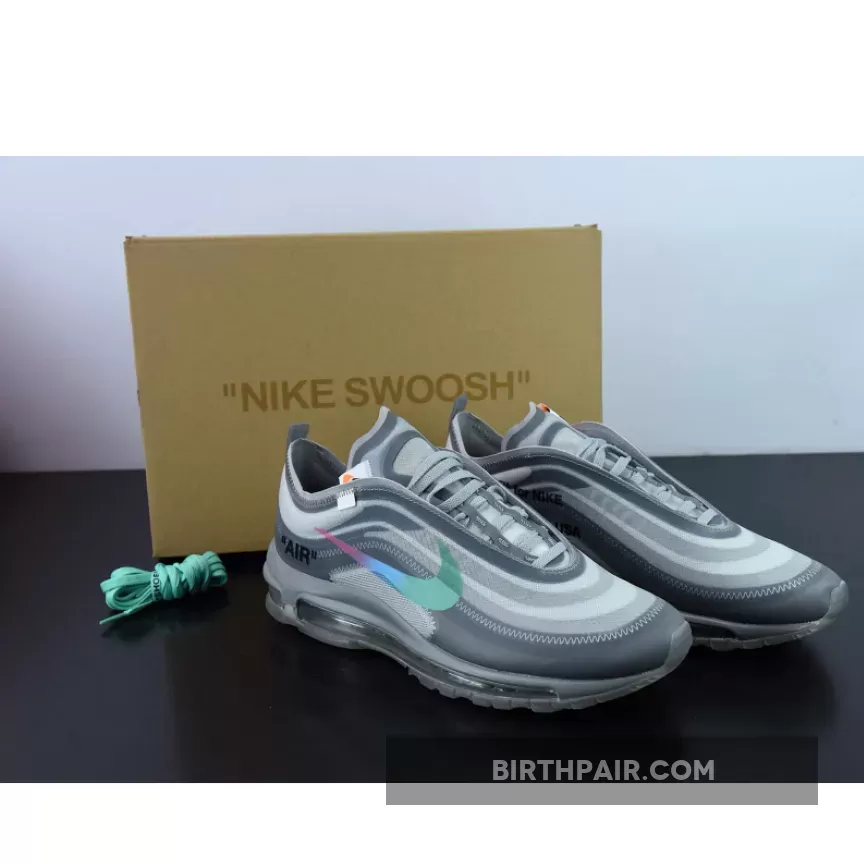 Discount Off-White X Nike Air Max 97 White/Cone-Ice Blue AJ4585-200