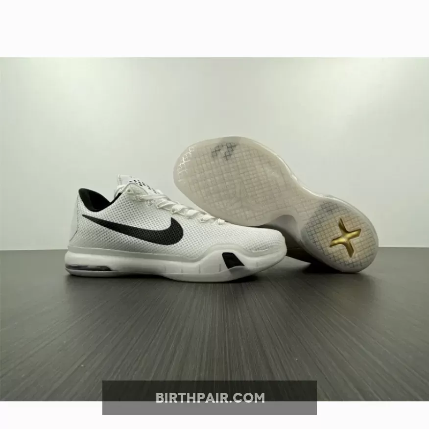 Nike Kobe 10 Fundamentals White/Wolf Grey-Black / Mens Kobe 10