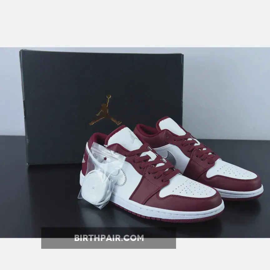 Air Jordan 1 Low Bordeaux 553558-615 Air Jordan Cherrywood